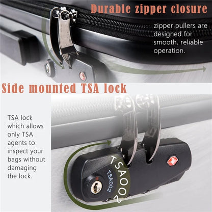 Dark grey hard-shell suitcase set with brushed texture